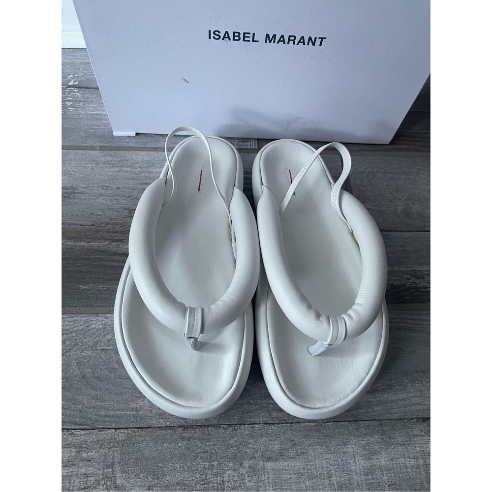 ISABEL MARANT Orene padded leather platform sandals EU38/US8 $620 - Picture 7 of 13